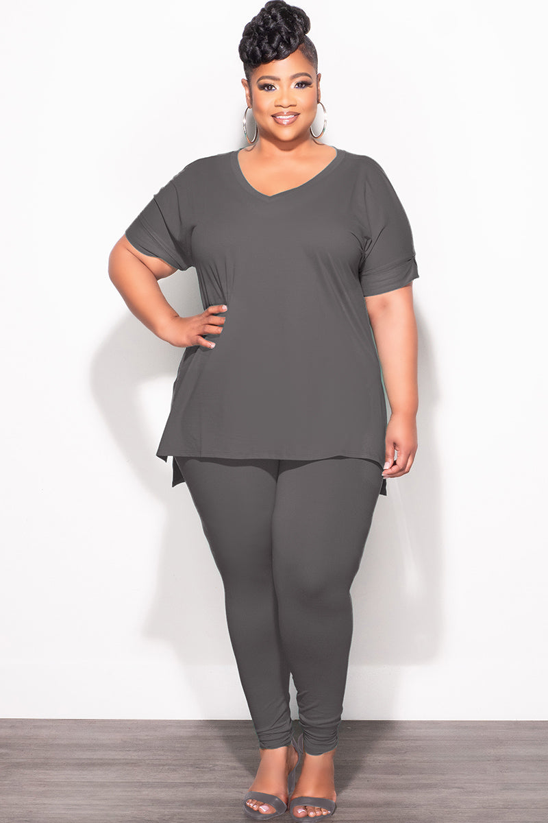 Women's 3/4 Sleeve Tunic Tops - Flowy Blouses To Wear With Leggings (Plus Size Available)