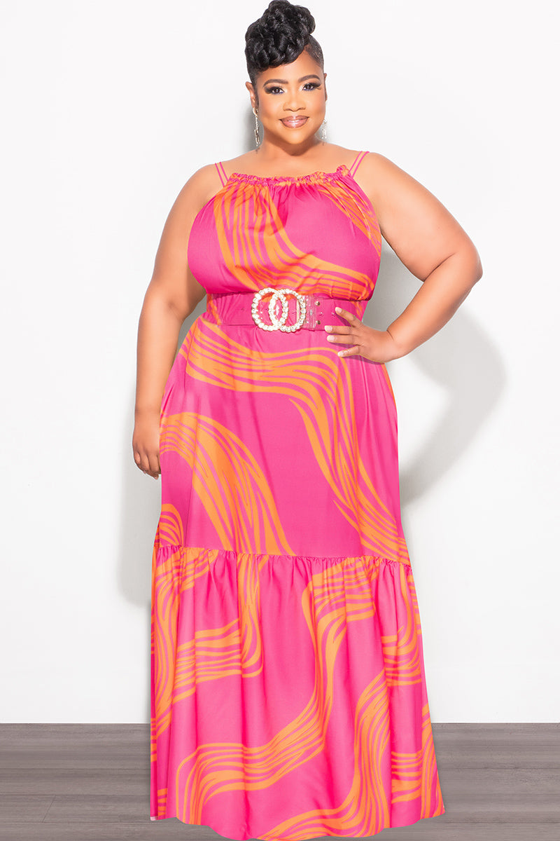 Ethnic Wear Plus Size Layered Maxi Dress Burgundy Gold Plus Size Floral Print A-line Maxi Ethnic Wear Plus Size Layered Maxi Dress Burgundy Gold Plus Size Floral Print A-line Maxi