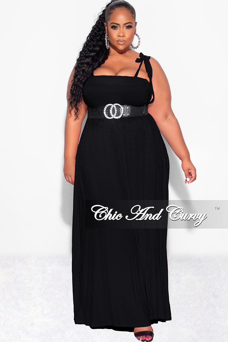 Final Sale Plus Size Oversized Jumpsuit with Self Tie Straps in