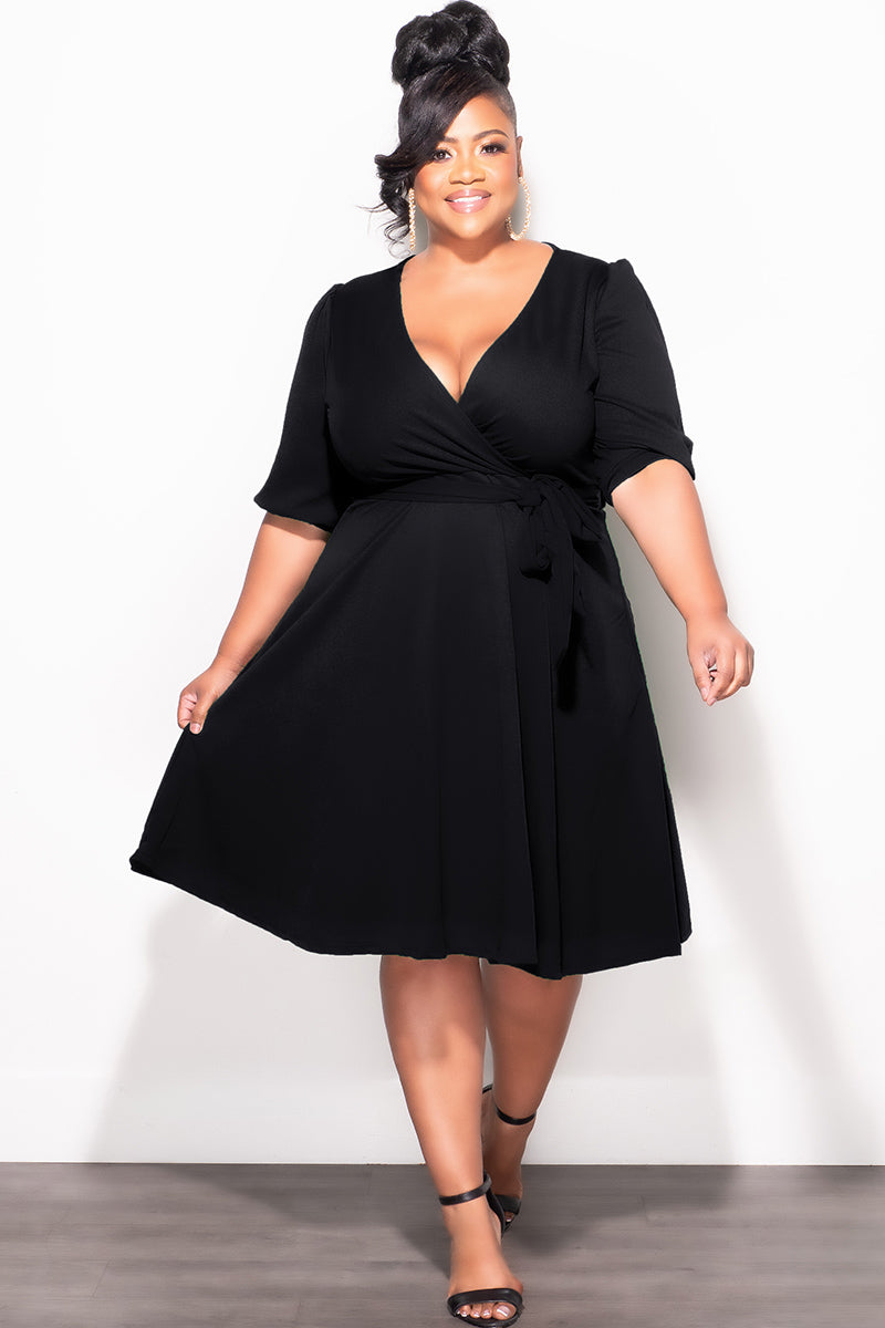 Black Lace Dress Black Skater Dress Size 22 Final Sale Plus Size Faux Wrap Skater Dress In Black Chic And Curvy Black Lace Dress Black Skater Dress Size 22 Final Sale Plus Size Faux Wrap Skater Dress In Black Chic And Curvy