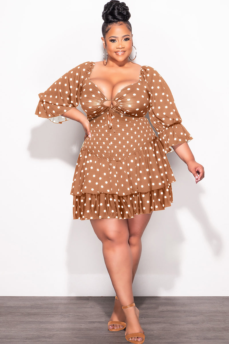 brown and white polka dot dress plus size Plus Size Collection | Stylish Women's Fashion up to 5XL