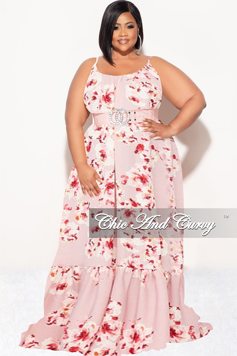 Final Sale Plus Size Maxi Dress with Spaghetti Straps in Mauve