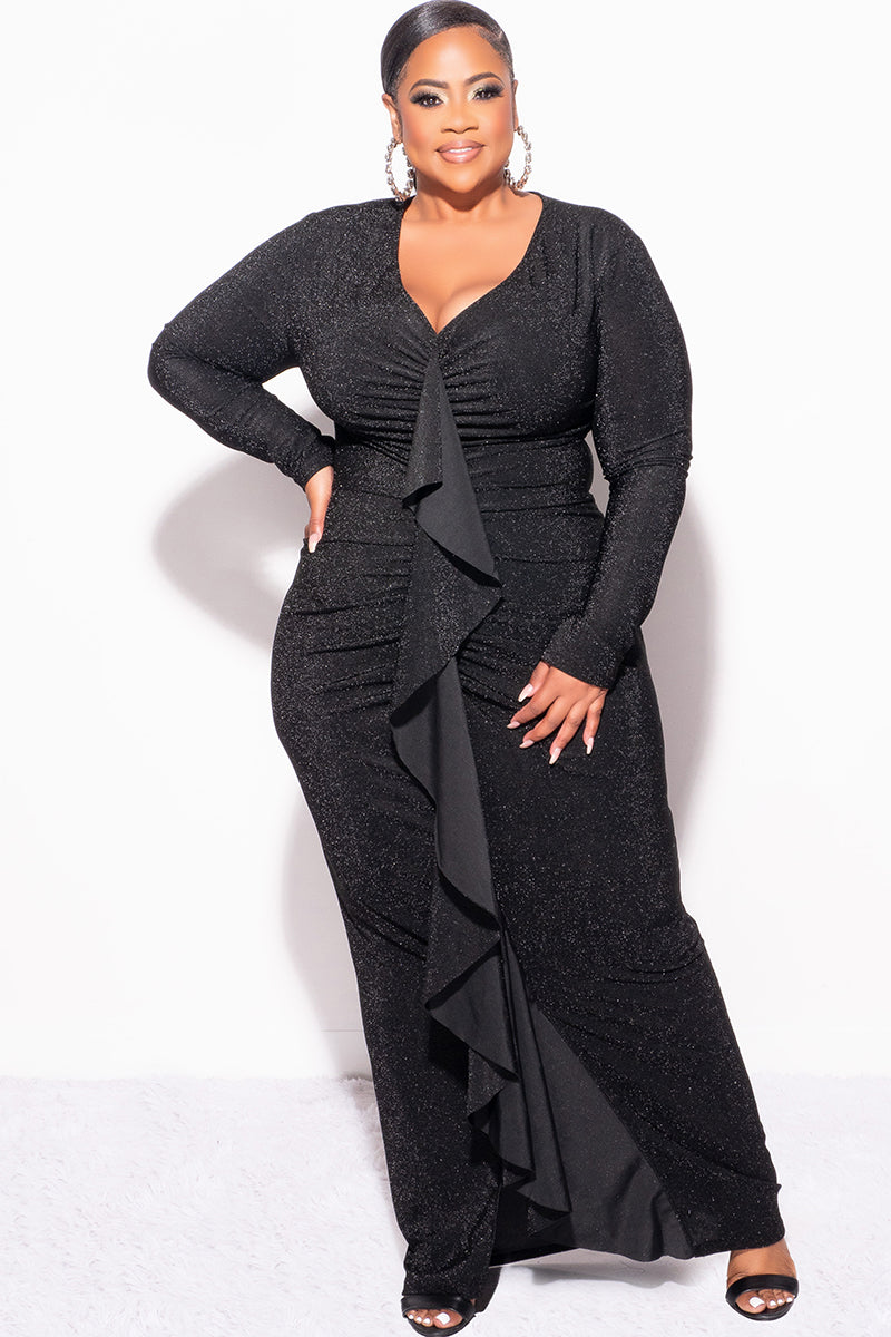 lurex ruched dress Buy Friends Like These Navy Lurex Ruched Puff Sleeve V-Neck Midi Dress from Next USA