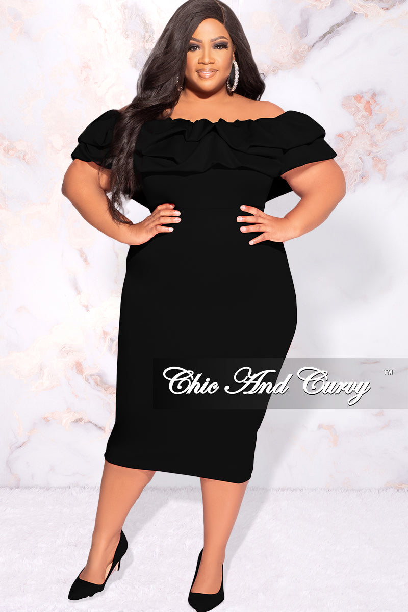 Available Online Only Final Sale Plus Size Off Shoulder Ruffle B Chic And Curvy