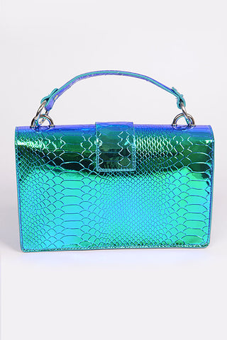 Final Sale Mermaid Clutch with Clear Detailing & Wallet