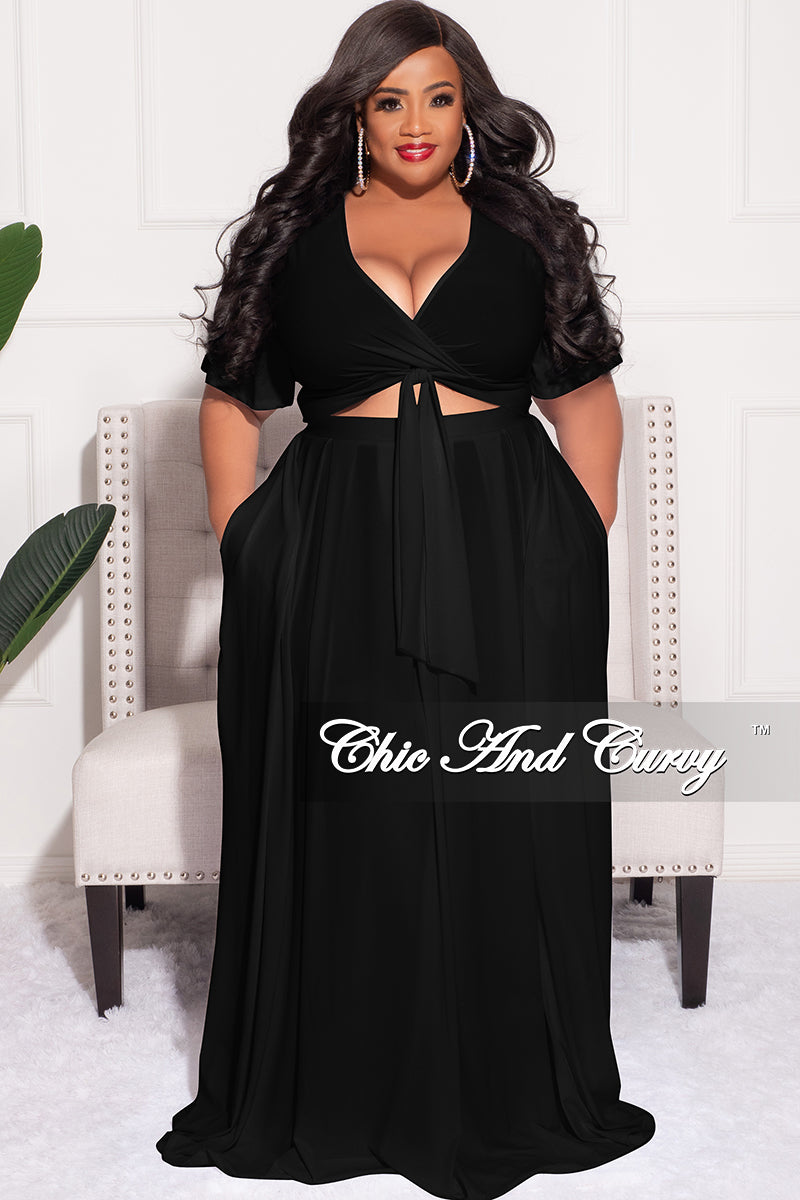 Final Sale Plus Size 2pc Skirt Set in Black – Chic And Curvy