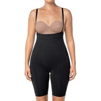 Slimming Braless Body Shaper with Thighs Slimmer in Black or Nude