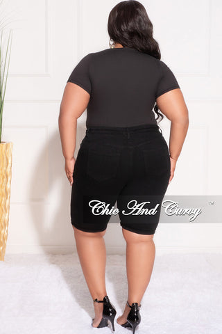 Final Sale Plus Size Bermuda Shorts in Black