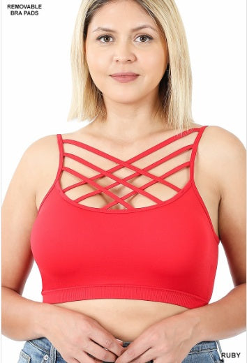 Final Sale Plus Size Bralette in Red – Chic And Curvy