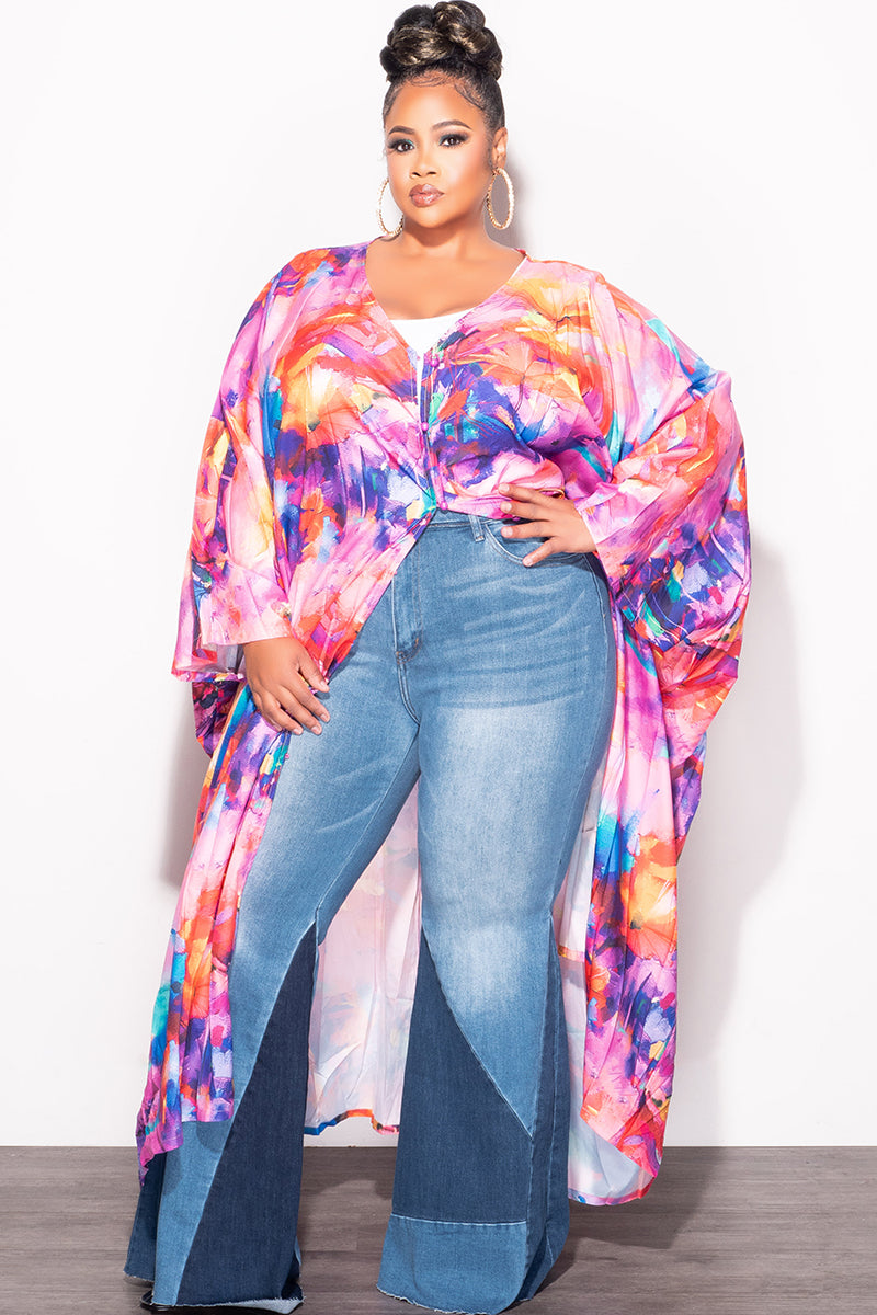 Final Sale Plus Size Caftan in Multi Color