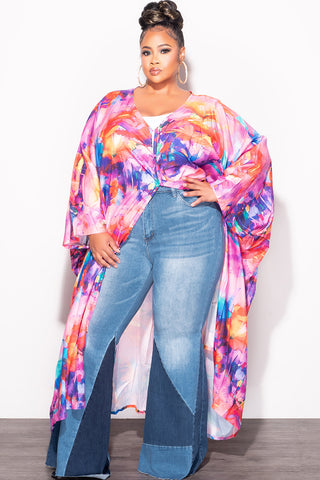 Final Sale Plus Size Caftan in Multi Color