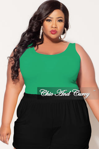 Final Sale Plus Size Camisole with Thick Straps in Kelly Green (Top Only)