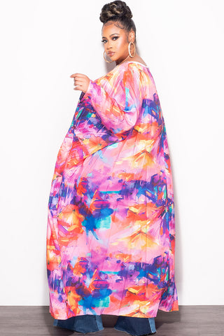 Final Sale Plus Size Caftan in Multi Color
