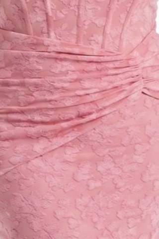 Final Sale Plus Size Lux Tank Dress with Floral Jacquard in Rose Pink