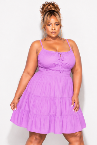 plus size lavender dress Final Sale Plus Size Sleeveless Baby Doll Dress in Purple Lavender
