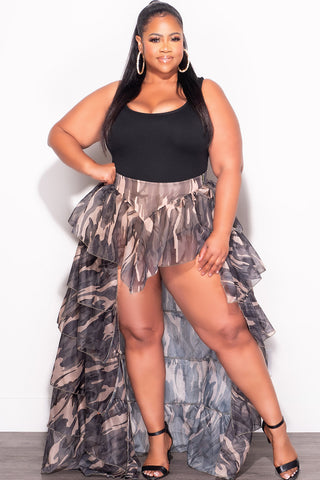 Final Sale Plus Size Camisole with Thick Straps in Black