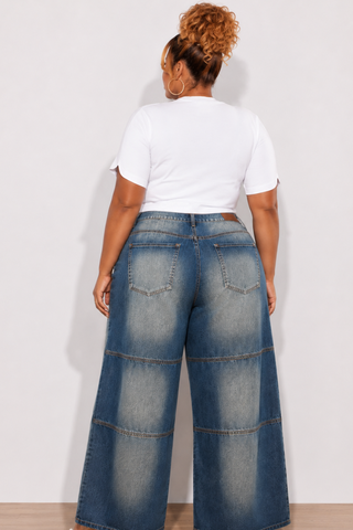 Final Sale Plus Size White Cropped Top