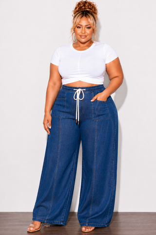 Final Sale Plus Size Loose Fit Denim Jeans
