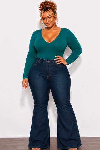 Final Sale Plus Size Bodysuit in Green