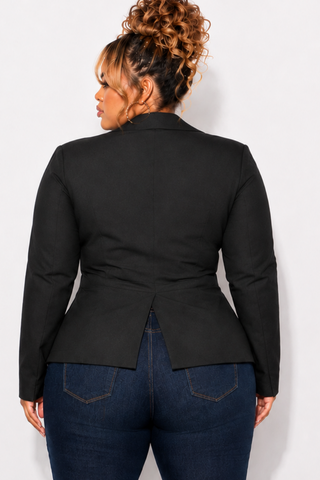 Final Sale Plus Size Sexy Corset Blazer in Black