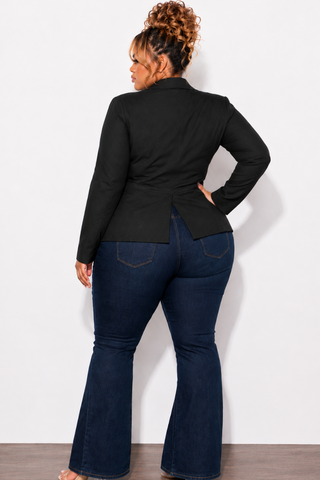 Final Sale Plus Size Sexy Corset Blazer in Black
