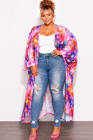 Final Sale Plus Size Caftan in Multi Color