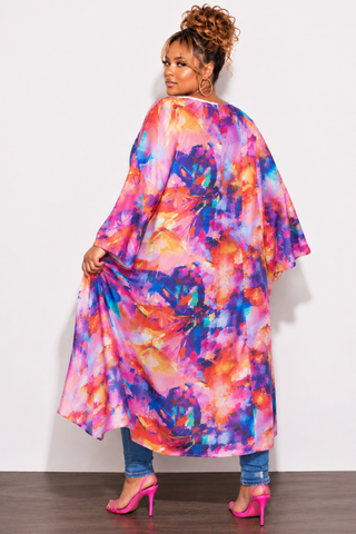 Final Sale Plus Size Caftan in Multi Color