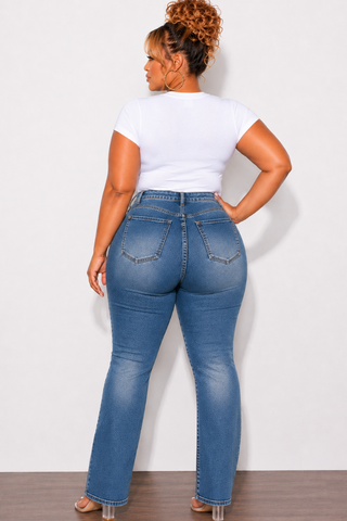 Final Sale Plus Size V-Neck T-Shirt in White