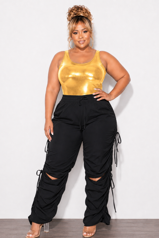 Final Sale Plus Size Bodysuit in Gold/Black