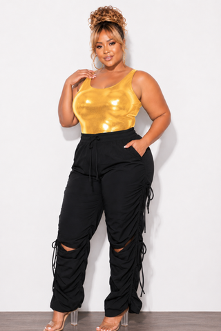 Final Sale Plus Size Bodysuit in Gold/Black