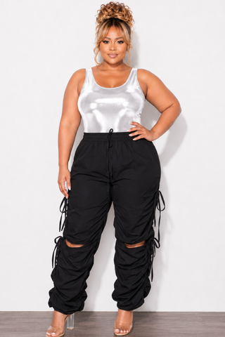 Final Sale Plus Size Bodysuit in Silver and Black