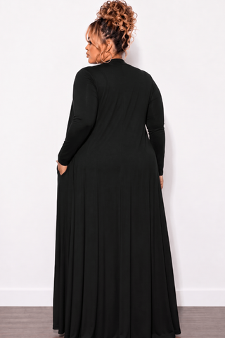 Final Sale Plus Size Duster in Black