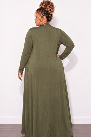 Final Sale Plus Size Duster Olive