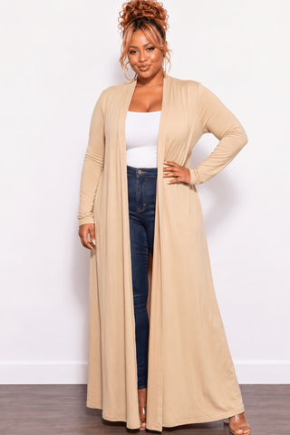 Final Sale Plus Size Duster Cream