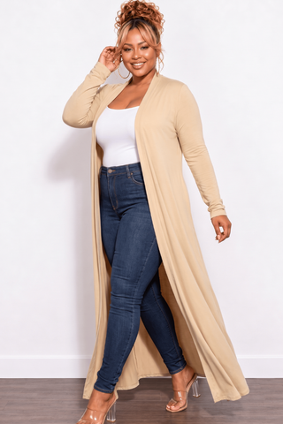 Final Sale Plus Size Duster Cream