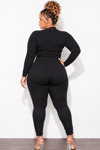 Final Sale Plus Size “Lifting “ Jeans in Black