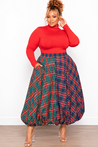 Final Sale Plus Size Turtleneck in Red