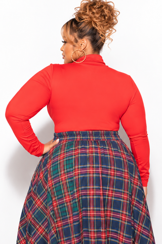 Final Sale Plus Size Turtleneck in Red