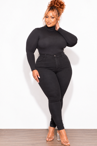 Final Sale Plus Size Turtleneck in Black