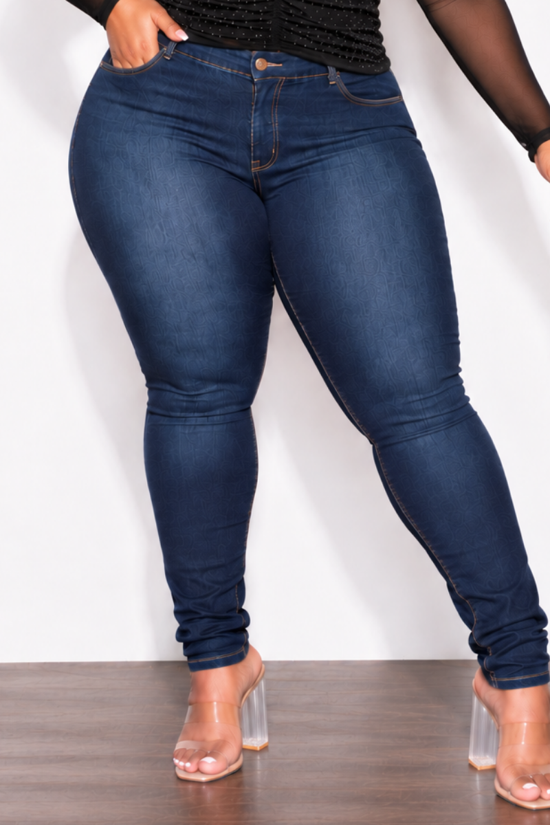 Final Sale Plus Size “Lifting “ Jeans in Dark Denim