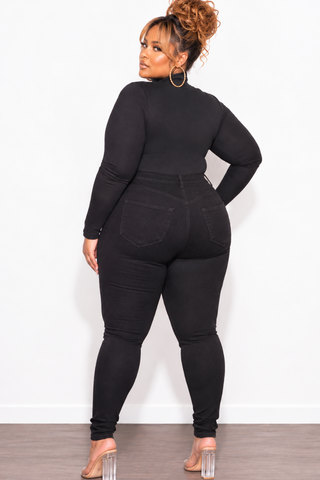 Final Sale Plus Size Turtleneck in Black