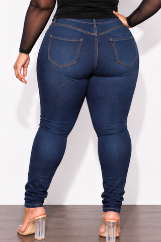 Final Sale Plus Size “Lifting “ Jeans in Dark Denim