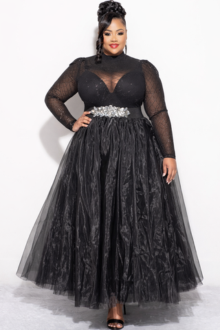 Final Sale Plus Size Maxi Tulle Tutu Skirt in Black (SKIRT ONLY)