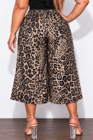 Final Sale Plus Size Jorts in Animal Print