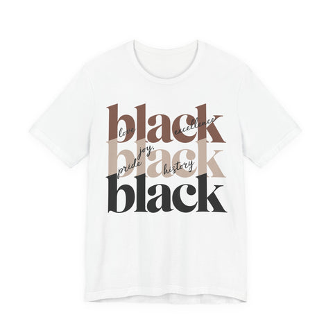 Black Is Joy Tee | Minimalist Typography Celebration Shirt