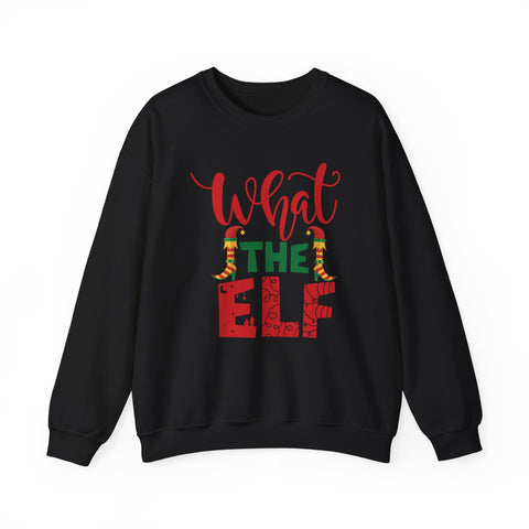 What the Elf Christmas lettering sweatshirt | Holiday elf typography crewneck