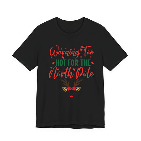 Too Hot for the North Pole Women's V-Neck Tee | Reindeer Christmas Shirt