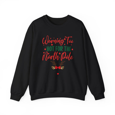 Too Hot for the North Pole Sweatshirt | Reindeer Face Christmas Crewneck
