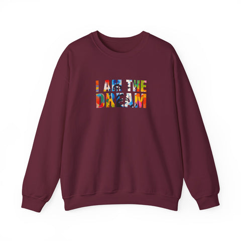 I Am The Dream Crewneck Sweatshirt | Bold Letter Portrait Design