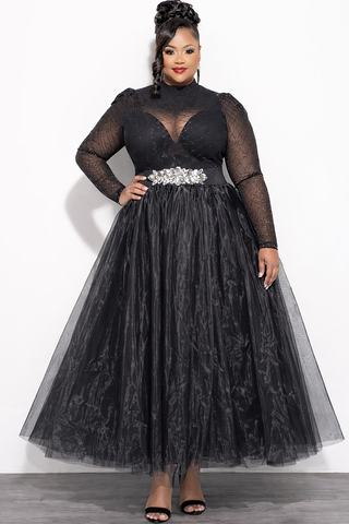 Final Sale Plus Size Maxi Tulle Tutu Skirt in Black (SKIRT ONLY)